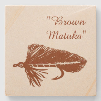 Brown Matuka fliegt Pfeifen und Angelschlacker Steinuntersetzer