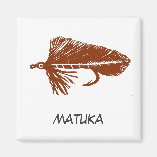 "Brown Matuka" Flyfish Art Magnet (Vorne)