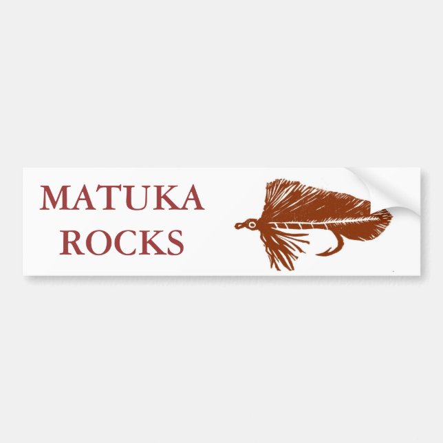 Brown Matuka Forelle Streamer Köder Autoaufkleber (Vorne)