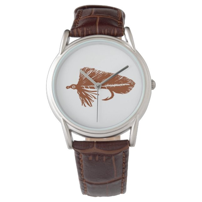 Brown Matuka rationer Fliegenfliegenfliegenfliege  Armbanduhr (Vorderseite)