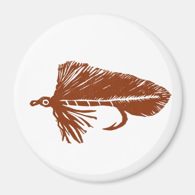 "Brown Matuka Streamer" Classic Foreut Fly Magnet (Vorne)