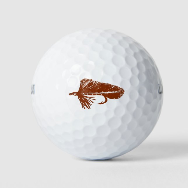 Brown Matuka Streamer, Fliegenfischen, Fliegenflie Golfball (Vorderseite)
