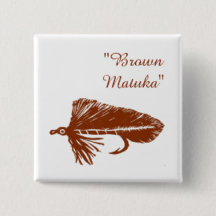 Brown Matuka Streamer für Fliegenfischen, Fliegenb Button