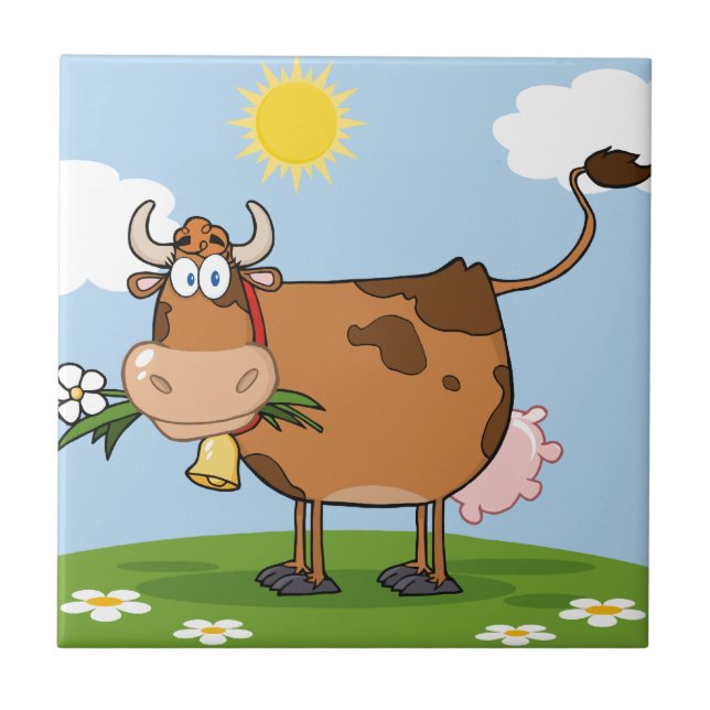 Brown-Milchkuh Fliese (Vorderseite)