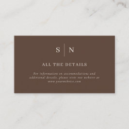 Brown Minimal and Chic | Wedding Details Begleitkarte