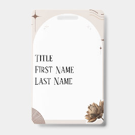 Brown Minimalistisch Boho Notes benutzerdefinierba Ausweis