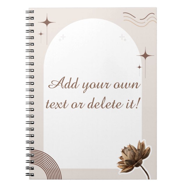 Brown Minimalistisch Boho Notes benutzerdefinierba Notizblock (Vorderseite)