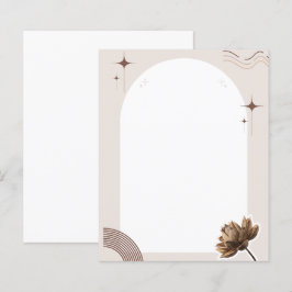 Brown Minimalistisch Boho Notes Blank