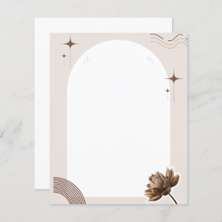 Brown Minimalistisch Boho Notes Blank