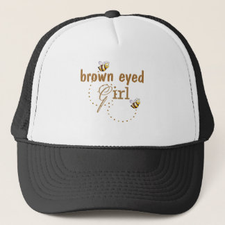 Brown mit Augen Girl Truckerkappe