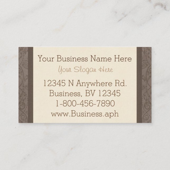 Brown Mocha Business Cards Visitenkarte (Rückseite)