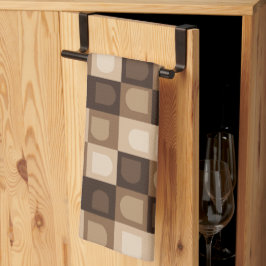 Brown Modern Boho Arch Geometric Aztec Muster Geschirrtuch