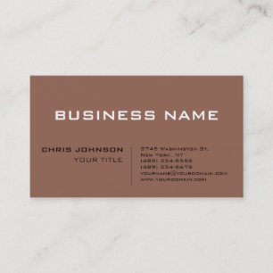 Brown Modern Contemporary Company Visitenkarte