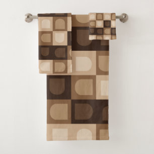Brown moderne Boho Arch Motif Aztèque géométrique