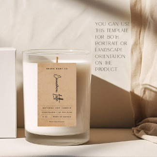 Brown moderne café Rustique Étiquette