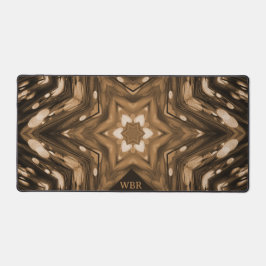 Brown Monogramme Moderne Motif aquarelle