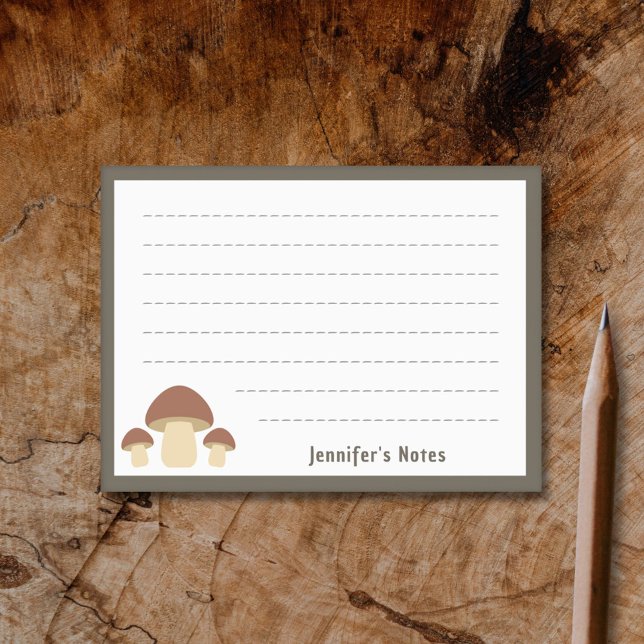 Brown Mushroom Post-it Klebezettel (Brown Mushroom Post-it Notes)