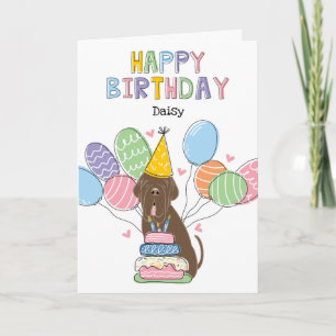 Brown Neapolitan Mastiff Geburtstag Karte
