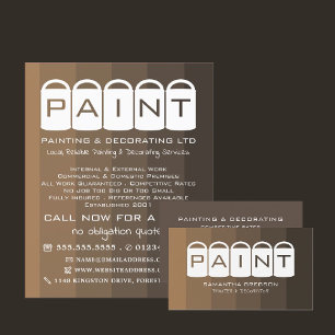 Brown Ombre, Paint Buckets, Painter & Decorator Visitenkarte