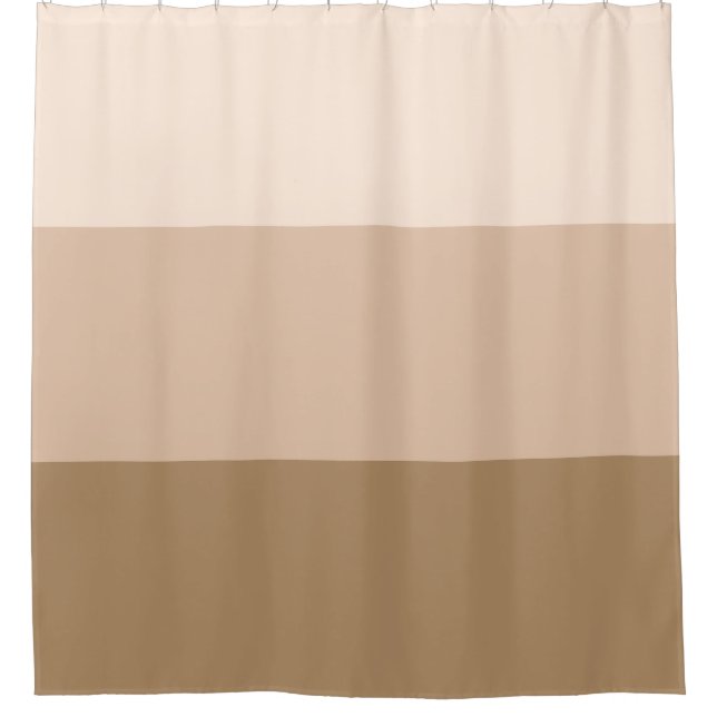 Brown Ombre Striping Duschvorhang (Vorderseite)