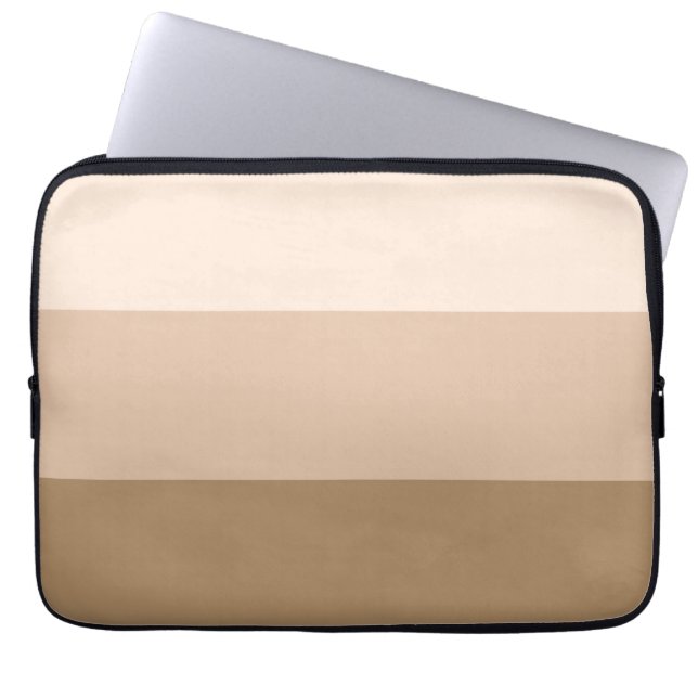 Brown Ombre Striping Laptopschutzhülle (Vorderseite)
