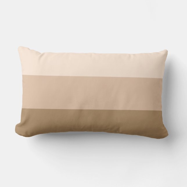 Brown Ombre Striping Lendenkissen (Vorderseite)