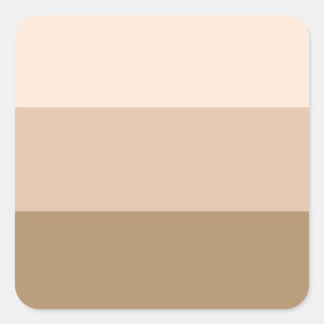 Brown Ombre Striping Quadratischer Aufkleber (Vorderseite)