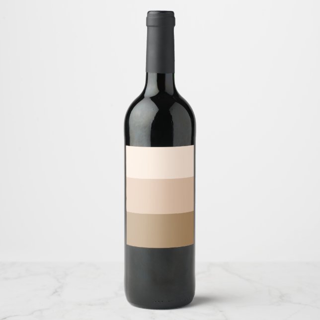 Brown Ombre Striping Weinetikett (Vorderseite)