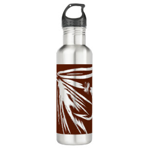 "Brown on Stainless Steal" Wasserflasche Trinkflasche