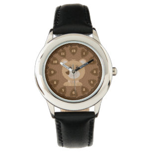 Brown ourson bébé et le coeur enfant montres début