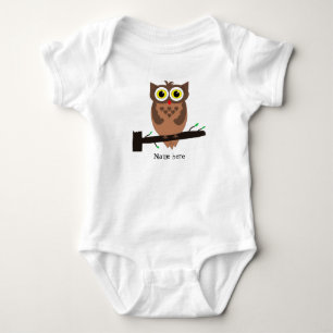 Brown Owl Baby Strampler