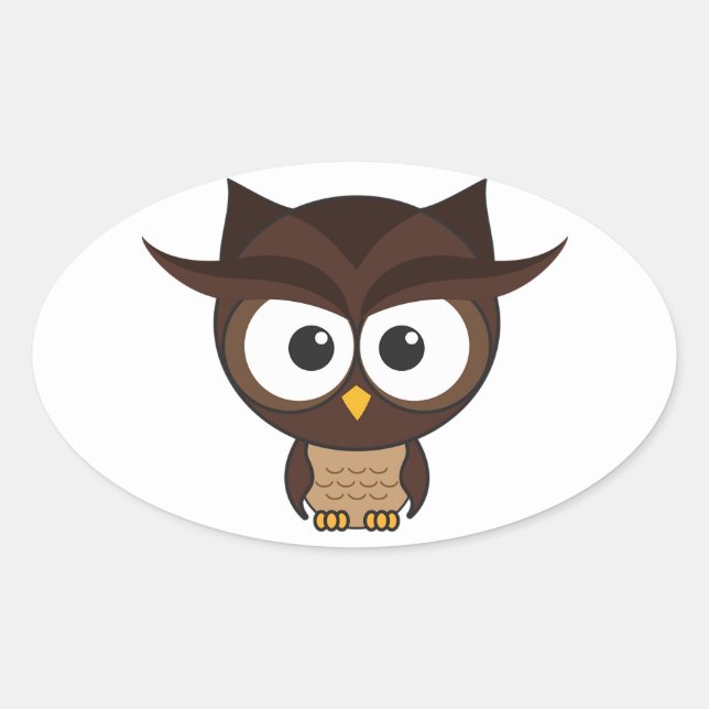 Brown Owl Ovaler Aufkleber (Vorderseite)