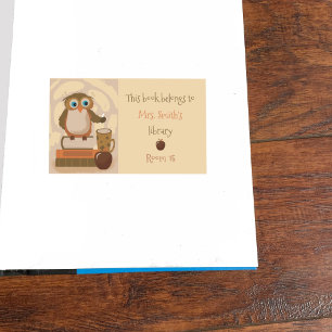 Brown Owl Teacher Classroom Library Sticker