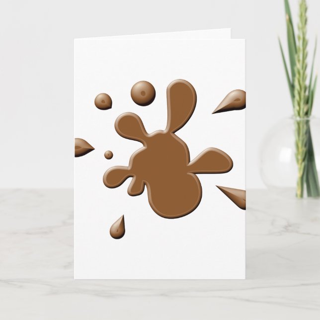 Brown Paint Splodge Karte (Vorderseite)