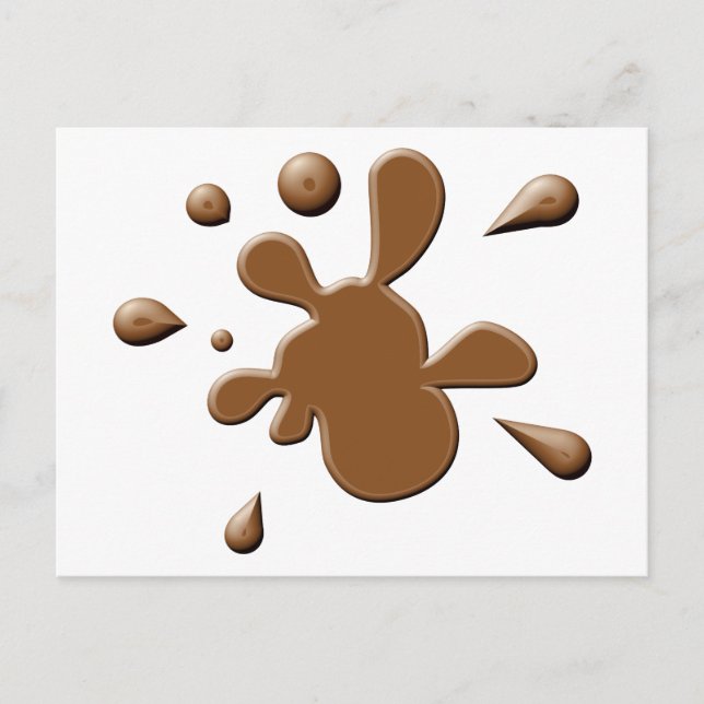 Brown Paint Splodge Postkarte (Vorderseite)