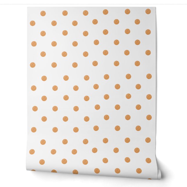 Brown Paint Streak Polka Dot Wallpaper Tapete (Abrollen)