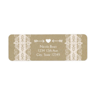 Brown Paper & White Lace Natural Rustic Wedding