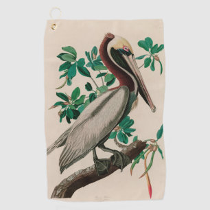 Brown Pelican Birds America Audubon Print Golfhandtuch