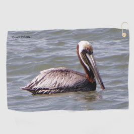 Brown Pelican Golfhandtuch