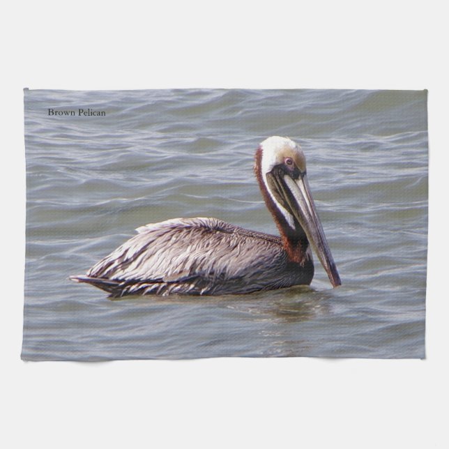 Brown Pelican Küchentuch (Horizontal)