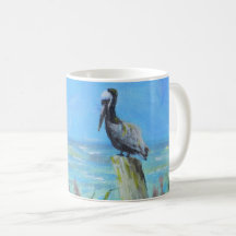 Brown Pelican nimmt Acrylic-Vogelmalerei ab
