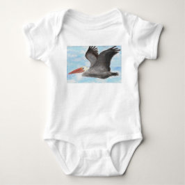 Brown-Pelikan-Baby-Shirt Baby Strampler