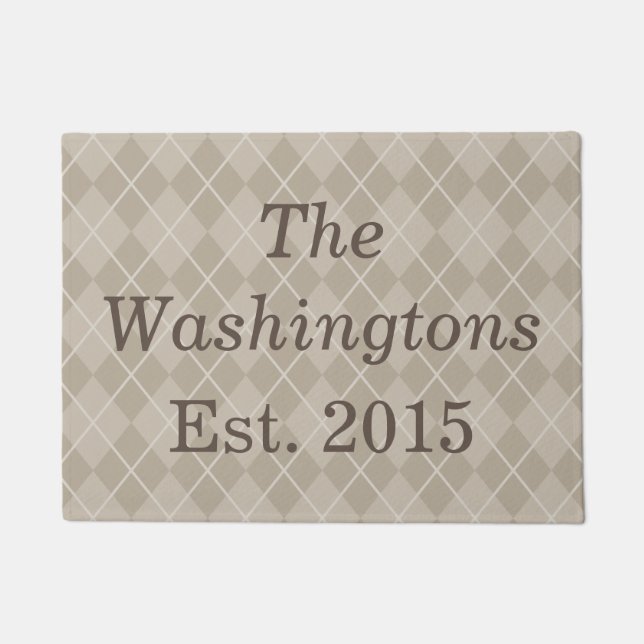 Brown Personalisiert Doormat Fußmatte (Vorderseite)