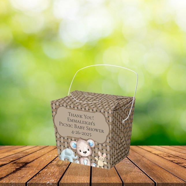 Brown Picnic Friends Baby Showkörbe Vielen Dank Geschenkschachtel (Von Creator hochgeladen)
