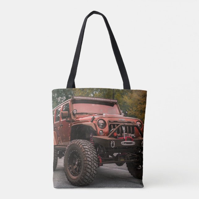 Brown Pimped Sports Utility Vehicle on a Tasche (Rückseite)
