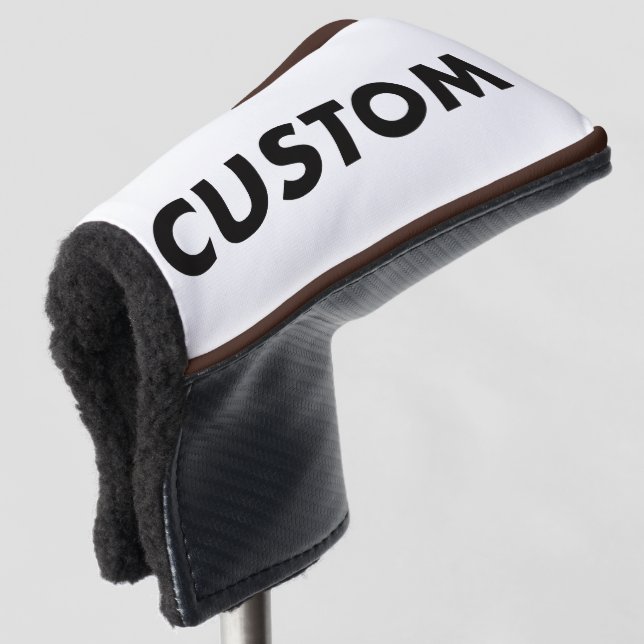 BROWN Piping Custom Golf Putter Headcover Blank (3/4 Vorderseite)
