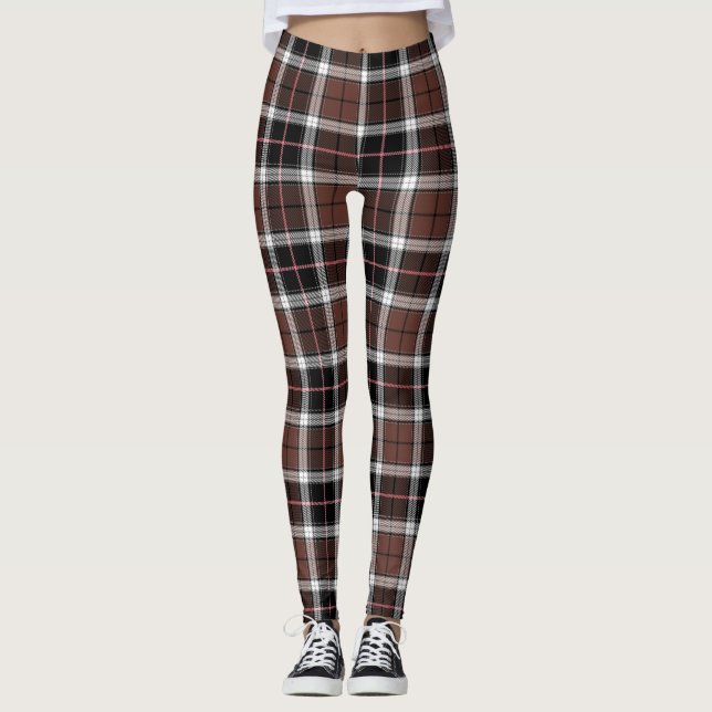 Brown Plaid Leggings (Vorderseite)