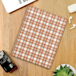 Brown Plaid Pattern Planner Planer