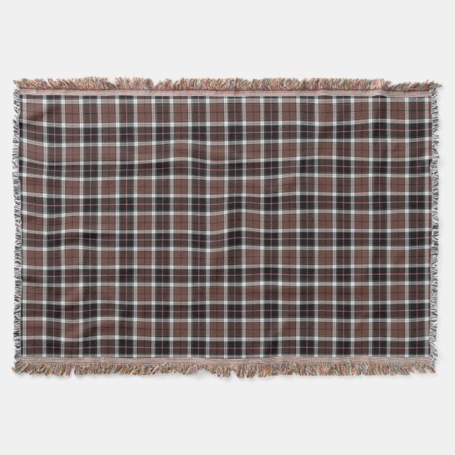 Brown Plaid Throw Blanket Decke (Vorderseite)