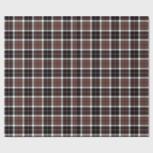 Brown Plaid Wrapping Paper Geschenkpapier (Saum)